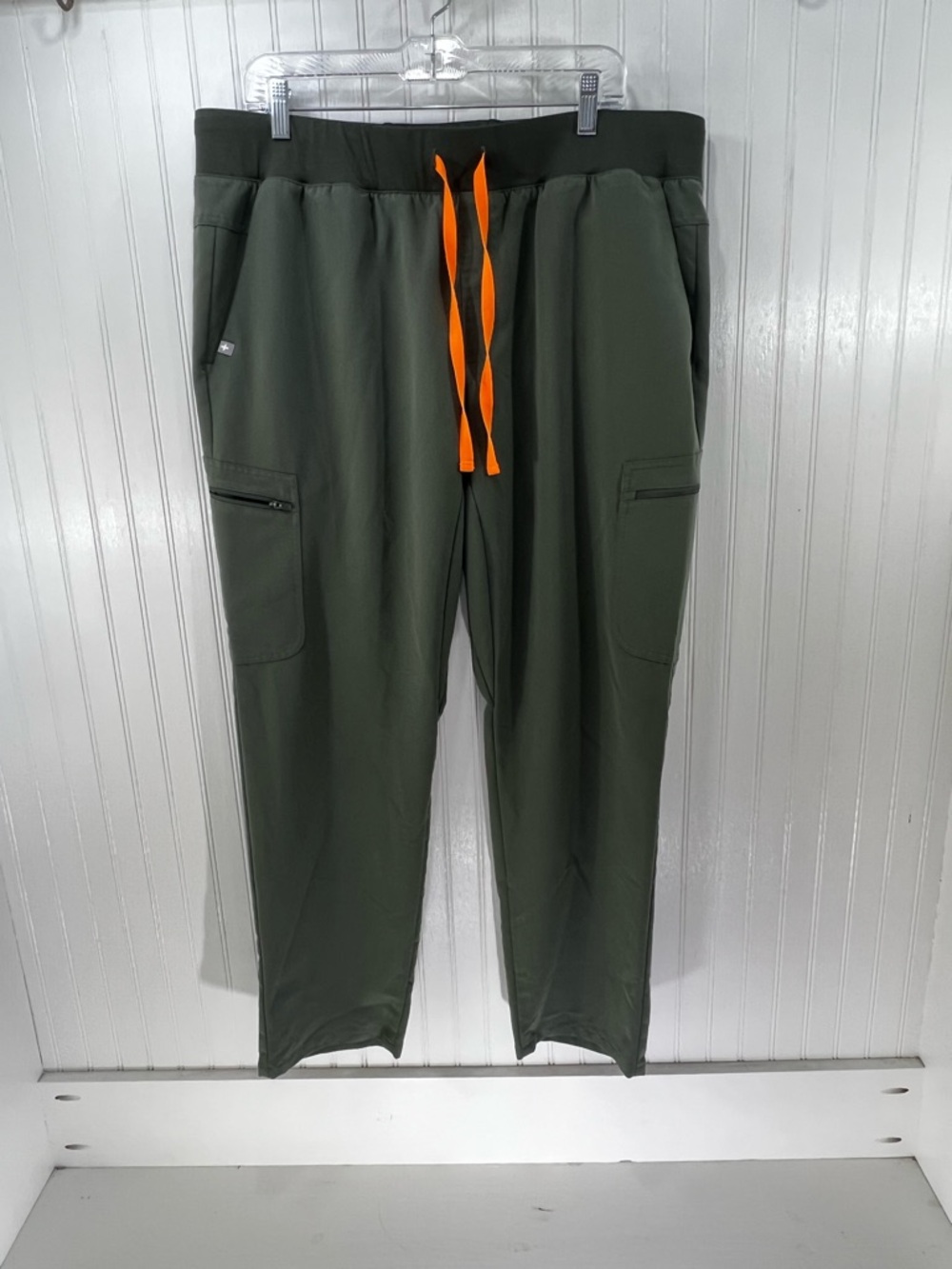 FIGS Cargo Scrub Pants Olive Green XXL Womens Straight Leg Utility Nurse Medical